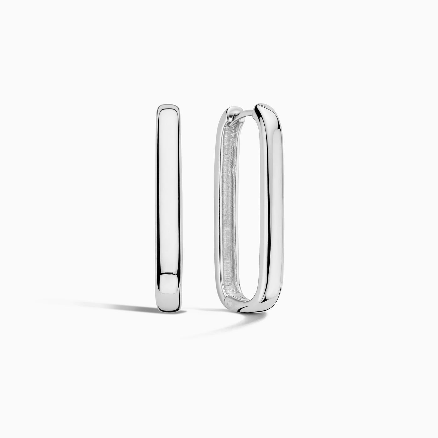 Large Icon Hoops | White Gold 18k