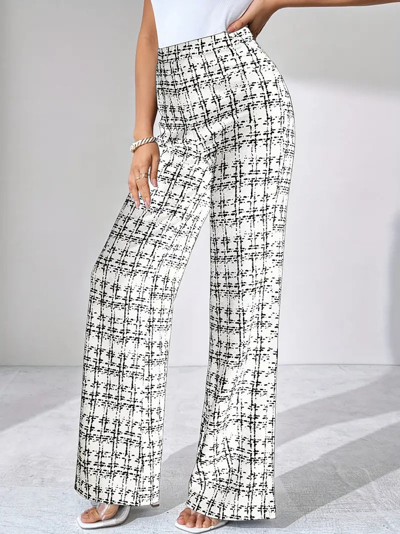 Olivia Tweed Plaid Flare Pant