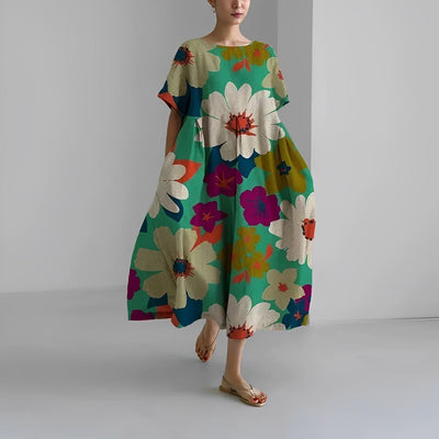 WILLOW | ARTISAN FLOWER MAXI DRESS