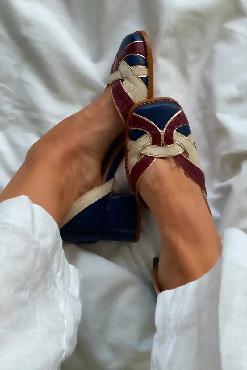 NORTHLINE STUDIO | TRI-COLOR SLIP-ON FLATS