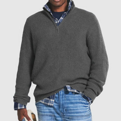 Elias | Knitted Men's Sweater with Zipper