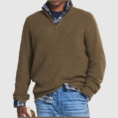 Elias | Knitted Men's Sweater with Zipper