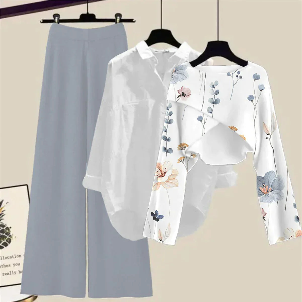 Avencea - Basic White Three-Piece Set for Elegance Without Limits