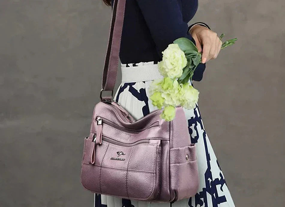 Evangeline - Designer Multi-Layer Crossbody Shoulder Bag