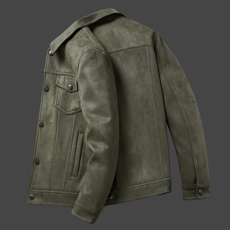 Melot Suede Trucker Jacket