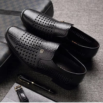 Calvair Woven Leather Loafer