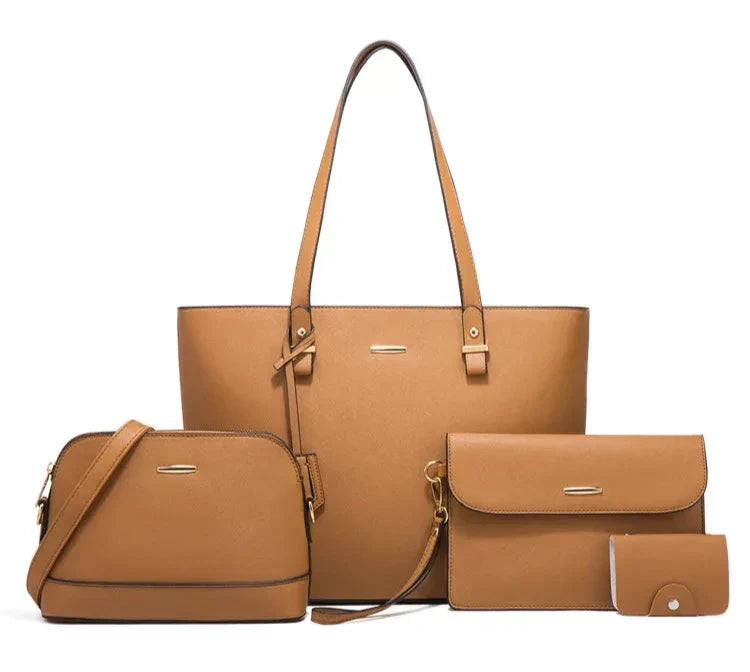 Ashby - Versatile 3-Piece Leather Handbag and Shoulder Bag Set