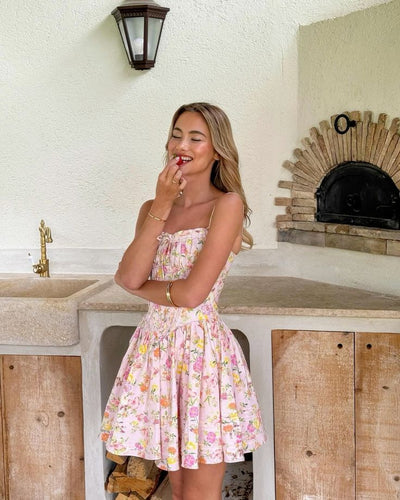 Lynn | Floral Corset Mini Dress