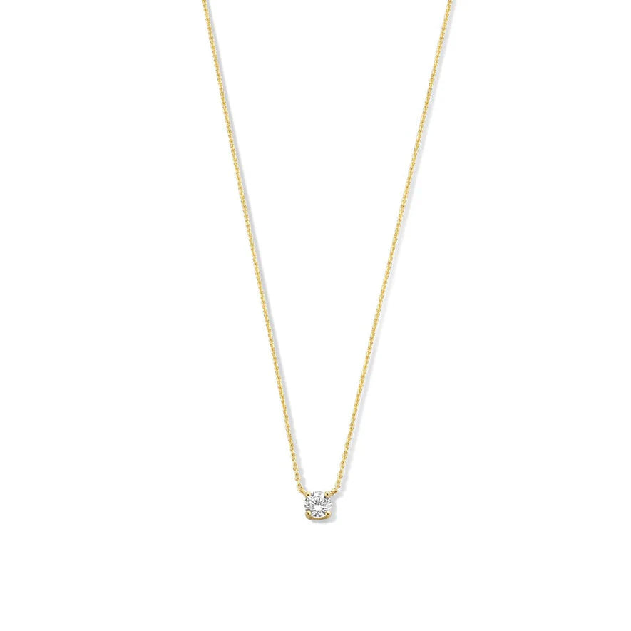 Cléa Moissanite Stone Necklace | Gold 14k