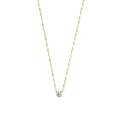 Cléa Moissanite Stone Necklace | White Gold 14k