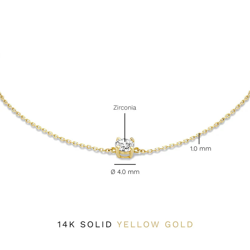 Cléa Moissanite Stone Bracelet | Gold 14k