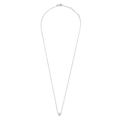 Cléa Moissanite Stone Necklace | White Gold 14k