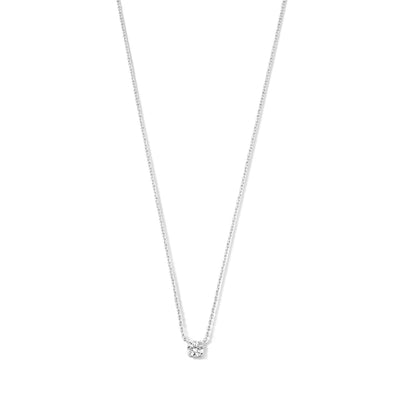 Cléa Moissanite Stone Necklace | White Gold 14k