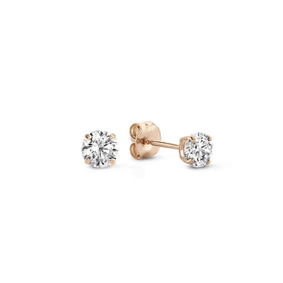 Larmes de Lune Stone Stud Earrings | White Gold 14k