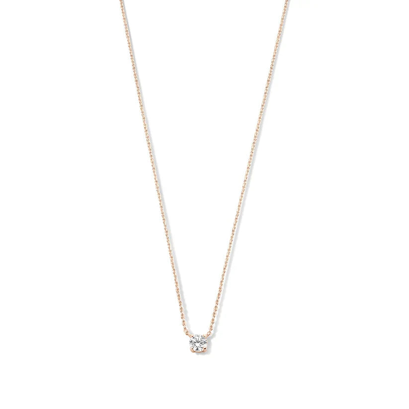 Cléa Moissanite Stone Necklace | White Gold 14k