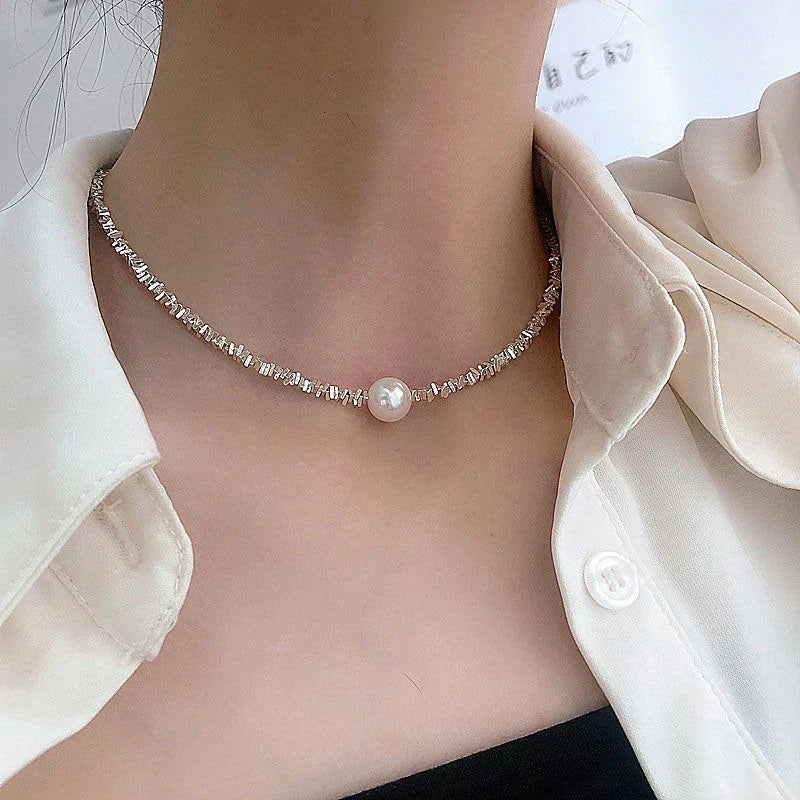 Exquisite Pearl Necklace | White Gold 14k