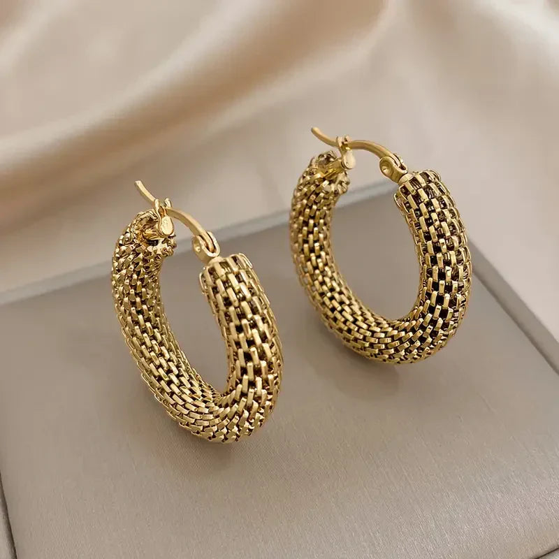Golden Tide Hoop Earrings | Gold 18k