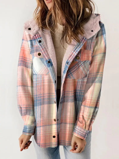 MARLOWE | COZY PLAID FLEECE-LINED JACKET