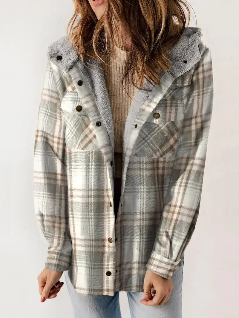 MARLOWE | COZY PLAID FLEECE-LINED JACKET