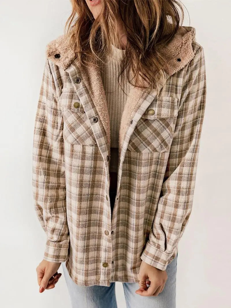 MARLOWE | COZY PLAID FLEECE-LINED JACKET