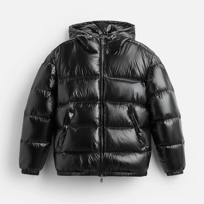 Derek | Men’s Shiny Hooded Quilted Jacket