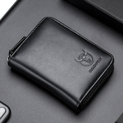 Vinthentic BULLCAPTAIN Compact RFID Leather Card Holder