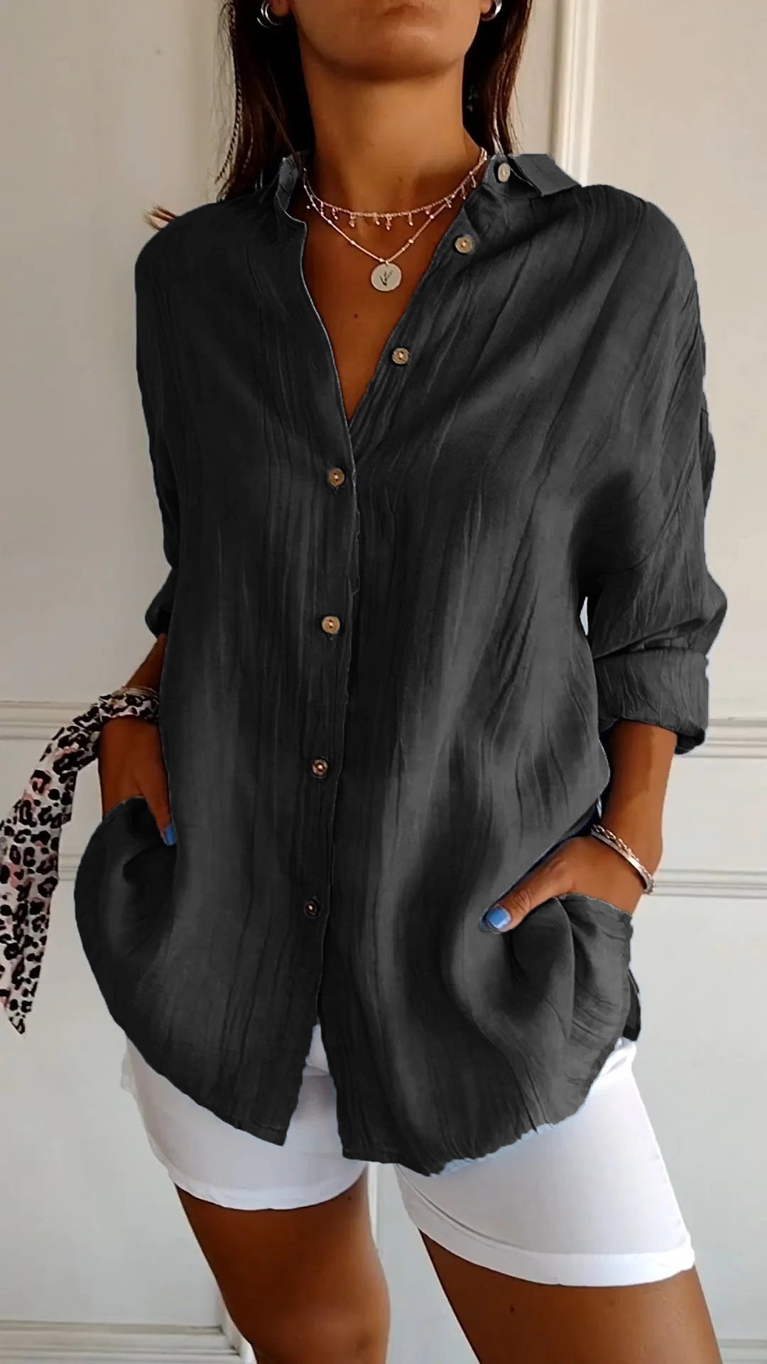 Sasha™ | Elegant Shirt with Pleated Style
