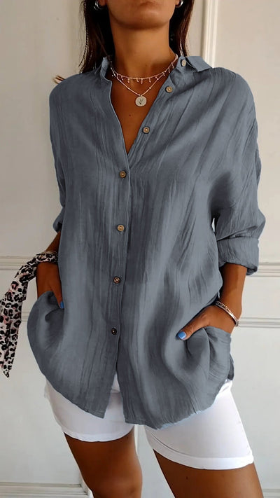 Joy™ | Elegant Shirt with Pleated Style
