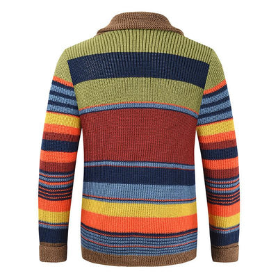 Asher™ | Colorblock Lapel Sweater Jacket