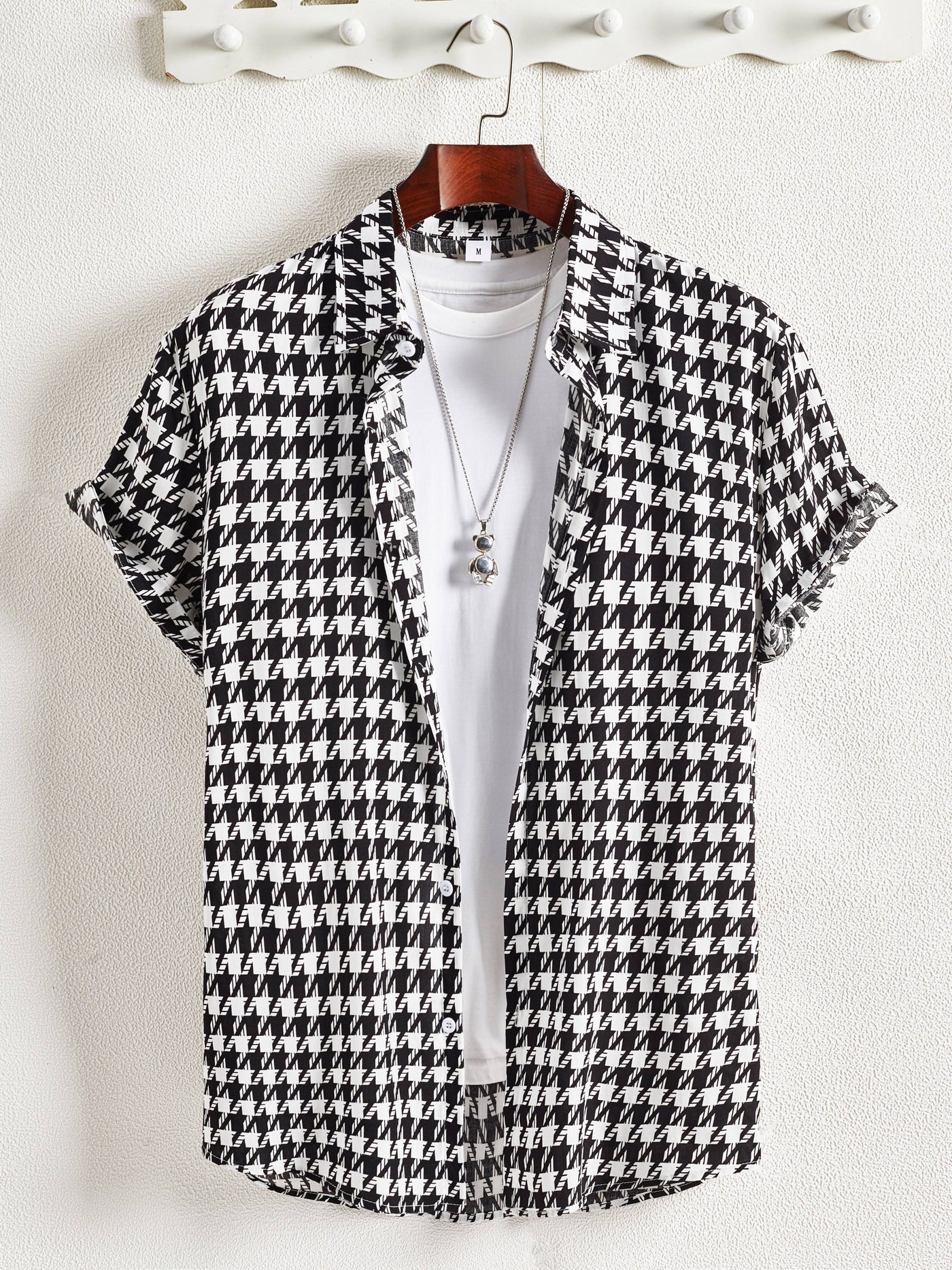 Monte Carlo Houndstooth Button-Up