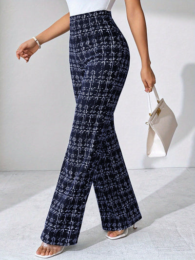 Olivia Tweed Plaid Flare Pant