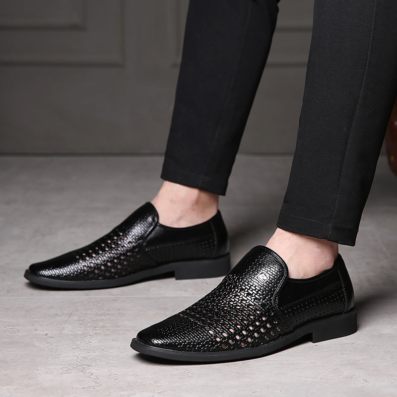 Calvair Woven Leather Loafer