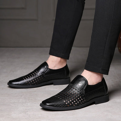 Calvair Woven Leather Loafer