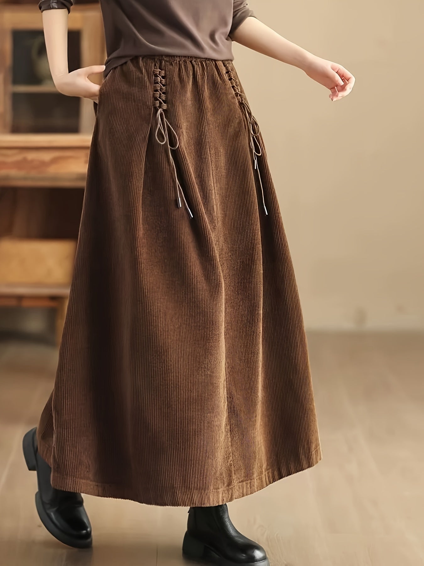 Cassia Corduroy Maxi Skirt