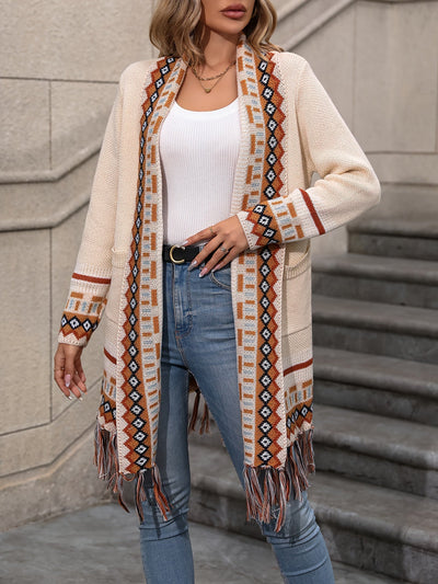 Zia Fringe Knit Cardigan