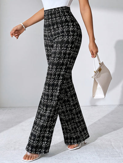 Olivia Tweed Plaid Flare Pant