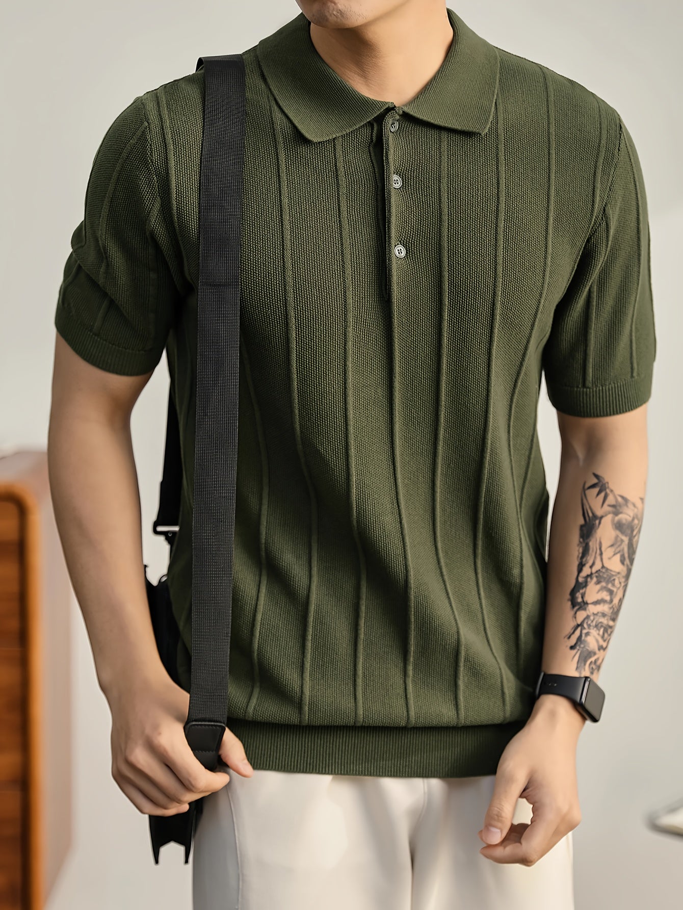 Riviera Textured Knit Polo Shirt