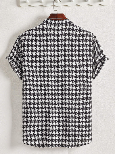 Monte Carlo Houndstooth Button-Up