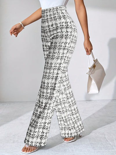 Olivia Tweed Plaid Flare Pant