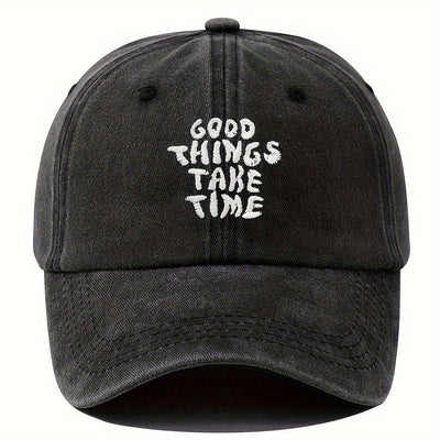 Good Things Take Time Washed Cap