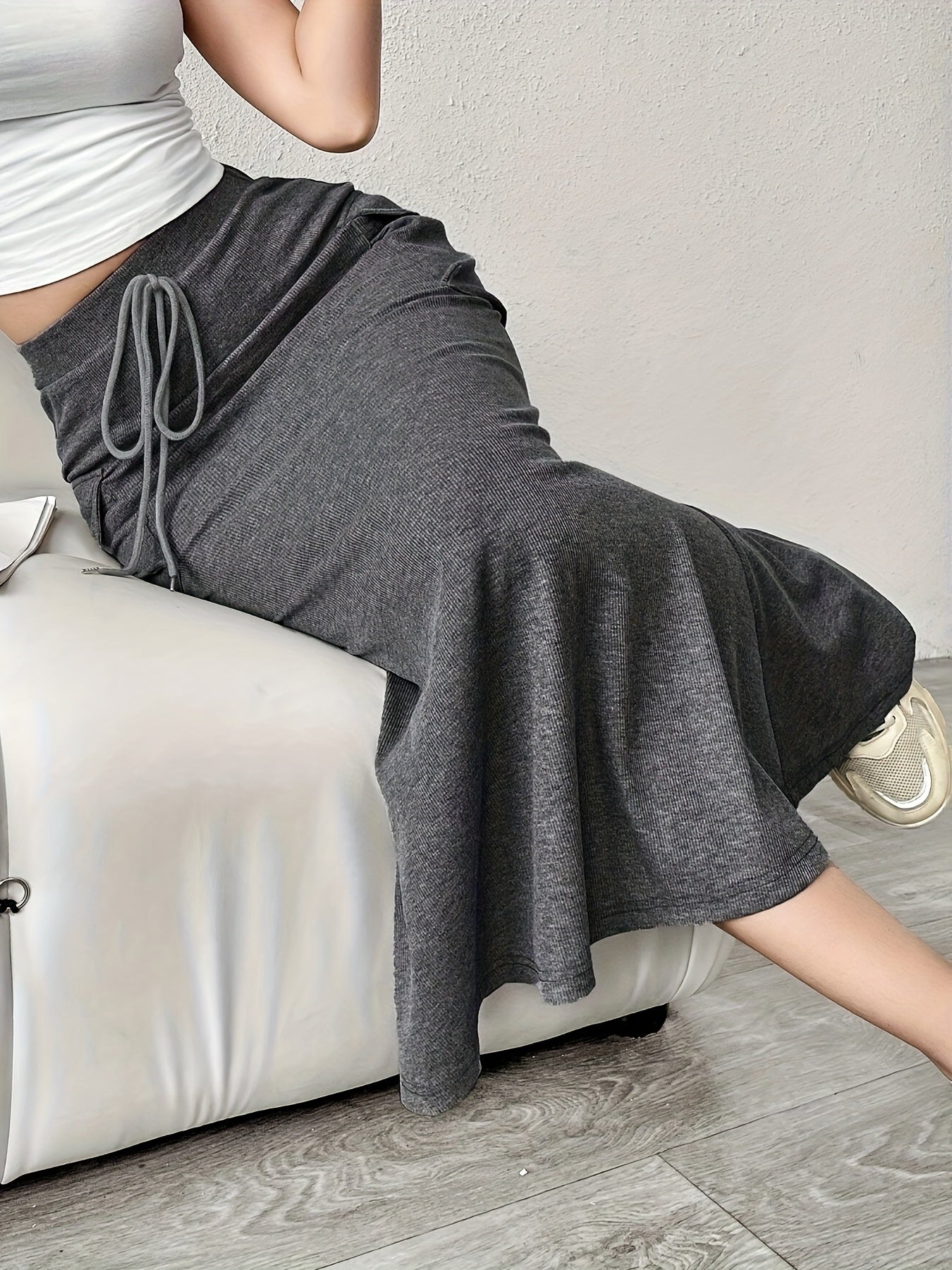 Selina Ribbed Cargo Skirt