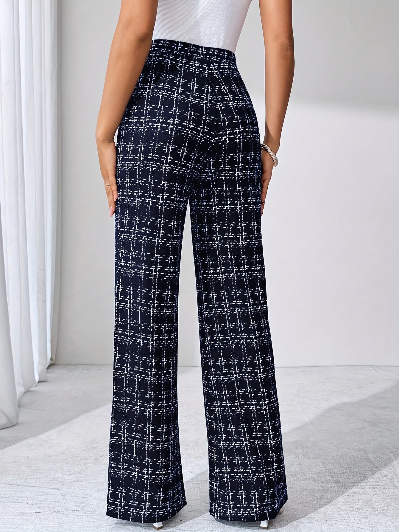 Olivia Tweed Plaid Flare Pant