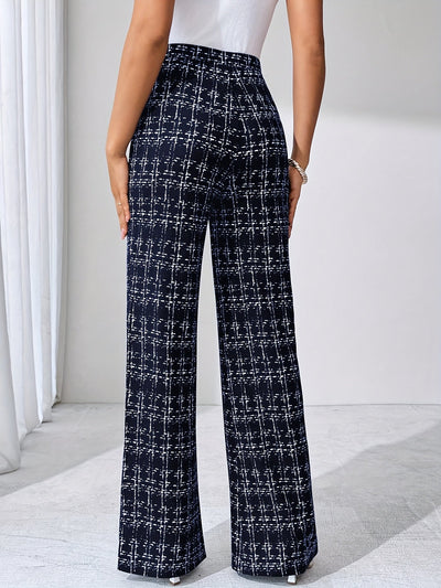 Olivia Tweed Plaid Flare Pant