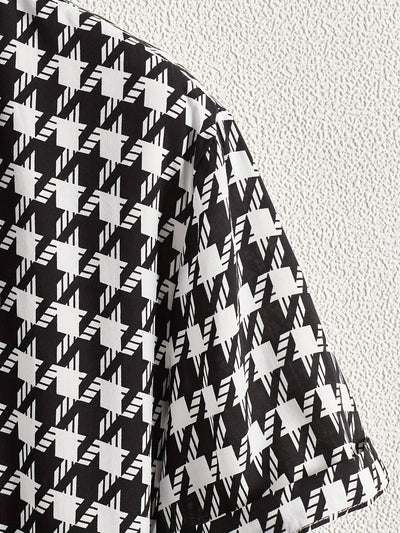Monte Carlo Houndstooth Button-Up