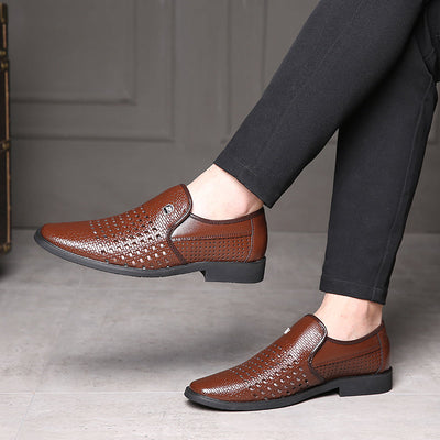 Calvair Woven Leather Loafer