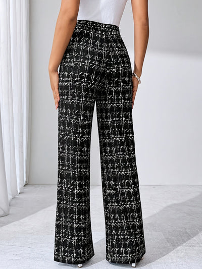 Olivia Tweed Plaid Flare Pant