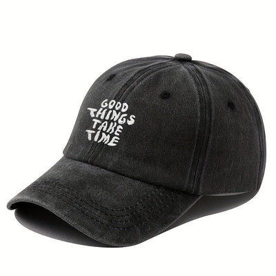 Good Things Take Time Washed Cap