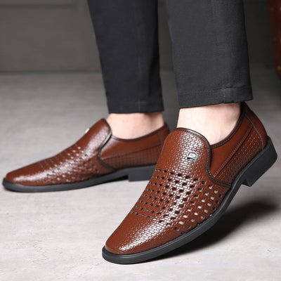 Calvair Woven Leather Loafer