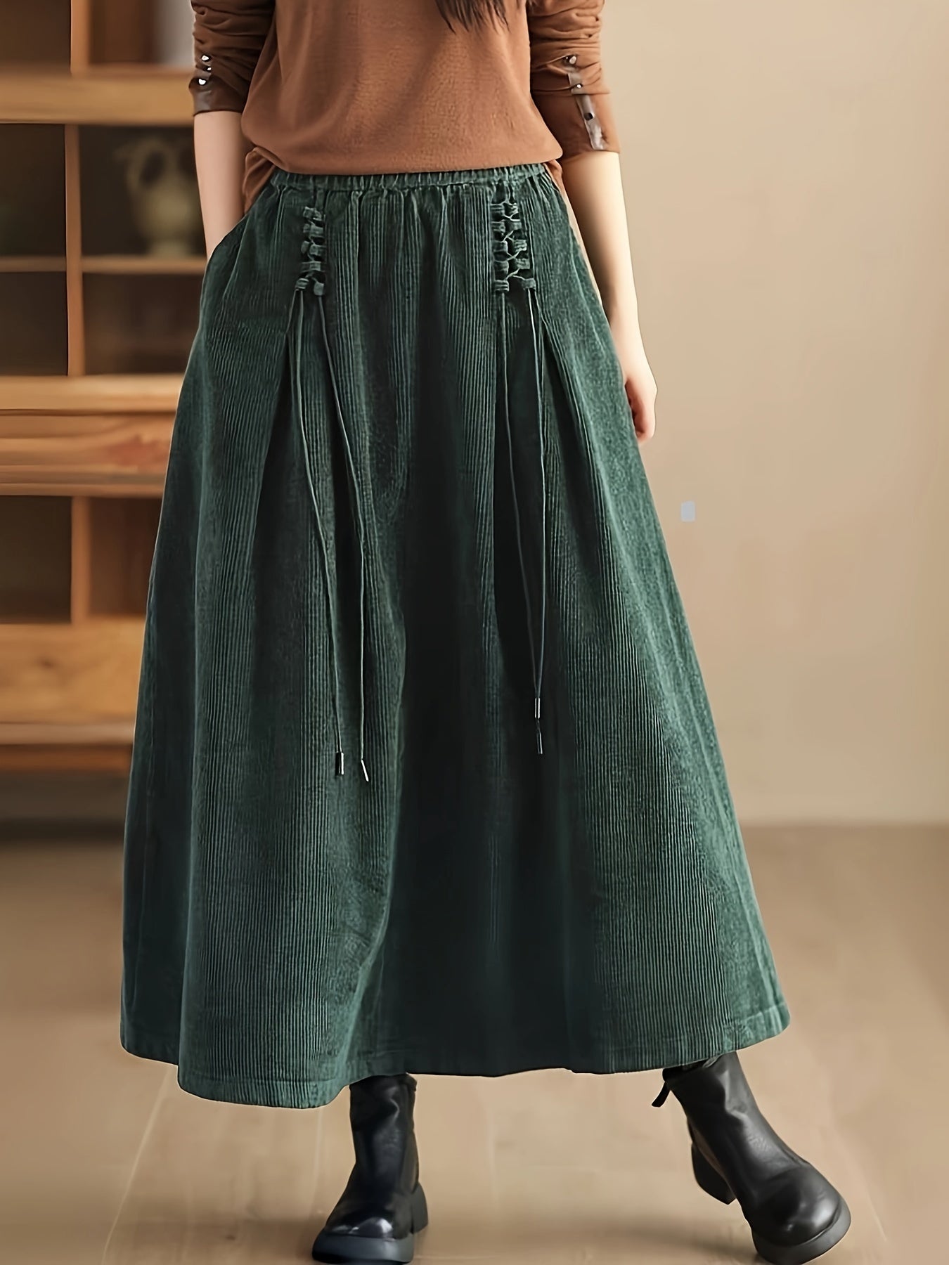 Cassia Corduroy Maxi Skirt