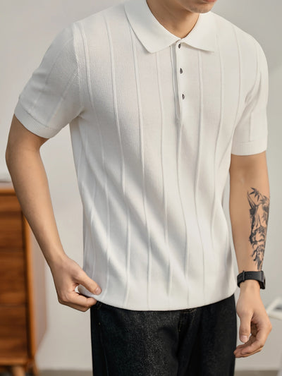 Riviera Textured Knit Polo Shirt